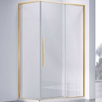 Vincea Душевой уголок Slim-N 140x90 VSR-4SN9014CLG профиль брашированное золото стекло прозрачное