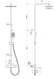 Oliveeka Душевая система D OL-739901-BG золотой матовый – фотография-2