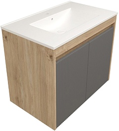 Teymi Фасад для тумбы Netta 75 Волна графит – фотография-3