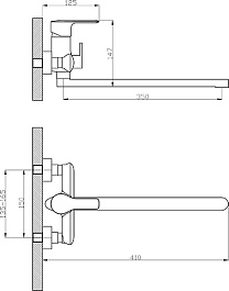 Rossinka Смеситель "V35-32" для ванны – фотография-2