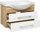 Runo Мебель для ванной Дублин 70 подвесная дуб/белая – картинка-14