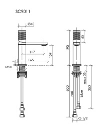 Sancos Смеситель для раковины Nexus брашированное золото PVD покрытие SC9011BG – фотография-3