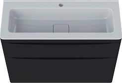 Vivon Тумба под раковину Ostin 90 напольная черная матовая – фотография-2