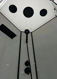 Royal Bath Душевая кабина FATO RB 90HK-TG-BL 90x90 стекло прозрачное профиль черный матовый – фотография-3