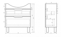 Dreja Тумба с раковиной Laguna Plus 75 напольная – фотография-2