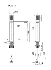 Sancos Смеситель для раковины высокий Nexus хром SC9012CH – фотография-3
