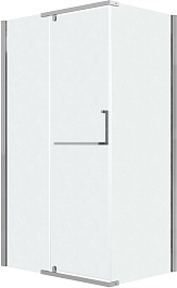 Grossman  Душевой уголок Pragma 120x80x195 профиль хром стекло шиншилла – фотография-1