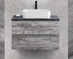 Cezares Тумба с раковиной Molveno-46 80 подвесная legno grigio столешница KEP-80-MNO – фотография-1