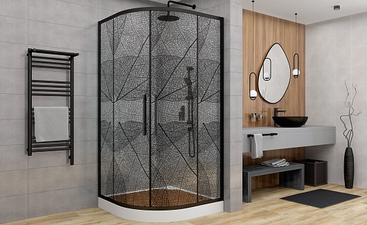 DTO  Душевой уголок HB 120 Black – картинка-5