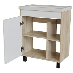 Mixline Тумба под раковину Милтон 70 дуб сонома/белый – фотография-2