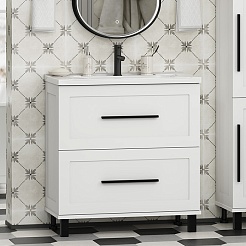 Misty Тумба под раковину Модерн 80 белая – фотография-2