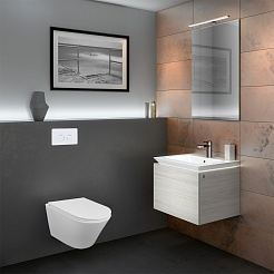 Azario Унитаз подвесной Teramo AZ-0053-UQ3 безободковый белый – фотография-2