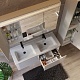 Dreja Мебель для ванной W 125 с зеркальным шкафом подвесная белая – картинка-33