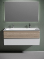 Sancos Мебель для ванной Delta 120 для двоих дуб светлый/белый