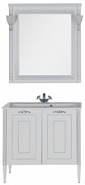 Aquanet Мебель для ванной Паола 90 белая/патина серебро (182133) – фотография-3