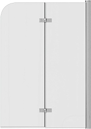 Teymi Шторка на ванну Anni 100x140 профиль хром стекло прозрачное – фотография-1