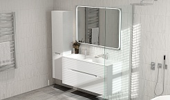 Jorno Тумба под раковину Modul 120 подвесная белая Mоl.01.122/P/W – фотография-4