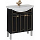 Aquanet Мебель для ванной "Честер 75" черный/золото – фотография-12