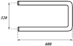 Point Полотенцесушитель водяной П-образный 320x600 PN35336 хром – фотография-3