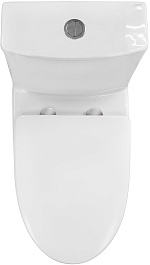 Azario Унитаз-моноблок Ansa AZ-2301 безободковый с бачком с сиденьем микролифт белый – фотография-5