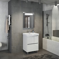 Comforty Тумба с раковиной Дублин 60 белая – фотография-5