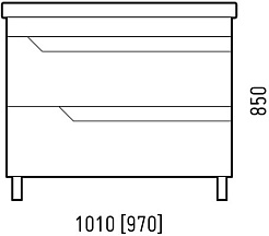 Corozo Тумба под раковину Юта 100 белая – фотография-5