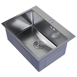 Mixline Мойка настольный монтаж 53/43 (3,0) выпуск 3 1/2 сатин – фотография-1