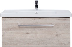 Dreja Тумба под раковину Big Inn 80 подвесная дуб кантри – фотография-4