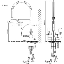 Sancos Смеситель для кухни Garda SC4009MB матовый черный – фотография-6