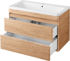 Vivon Тумба с раковиной Atwood 80 подвесная дерево – фотография-6