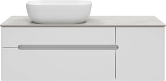 Misty Тумба с раковиной Роял 120 подвесная белая матовая