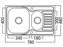 Zorg Кухонная мойка "Inox PVD" SZR-780-2-480 GRAFIT – фотография-2