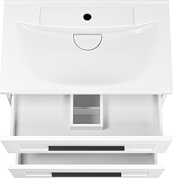 Misty Тумба под раковину Модерн 70 подвесная белая – фотография-6