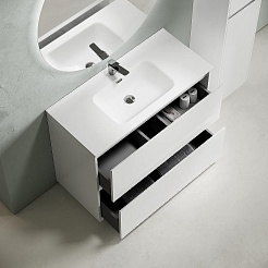 Sancos Мебель для ванной Libra Floor 100 белый глянец – фотография-5