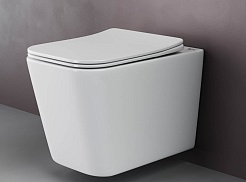 Ceramicanova Подвесной унитаз Cubic Rimless CN1806 белый – фотография-7