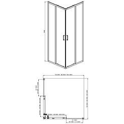 Aquatek Душевой уголок Ария 90x90 AQ ARI KV 09020GM профиль оружейная сталь, стекло прозрачное – фотография-6