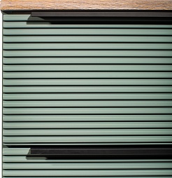 Runo Тумба с раковиной Орлеан 70 Palla подвесная зеленая/дуб натуральный – фотография-5