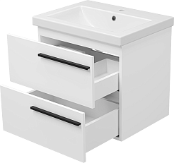 Misty Тумба под раковину Ненси 60 подвесная белая матовая – фотография-4