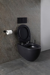 Allen Brau Унитаз подвесной Reality 4.32006.31 чёрный матовый с крышкой 4.32007.31 – фотография-14