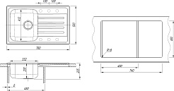 Dr. Gans Мойка кухонная Дуэт 760 черная – фотография-4
