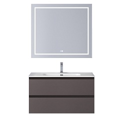 BelBagno Тумба под раковину Kraft 100 подвесная Темно-Серый матовый – фотография-12