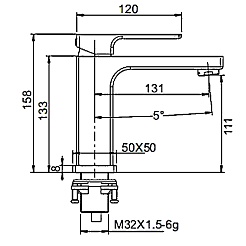 Gappo Смеситель для раковины G18 G1018 хром – фотография-3