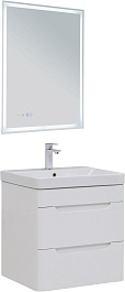 Aquanet Мебель для ванной София 60 2 ящика подвесная белая – фотография-1
