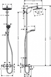 Hansgrohe Душевая система "27320000 Crometta S 240 1jet Showerpipe" – фотография-2
