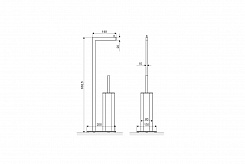 Excellent Напольный ершик с бумагодержателем RIKO DOEX.1650CR хром – фотография-2