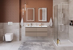 BelBagno Тумба под раковину Kraft 120-2 подвесная Бежевый матовый – фотография-5