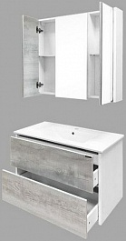Comforty Мебель для ванной Женева 90 подвесная дуб белый – фотография-4