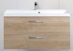 BelBagno Тумба с раковиной AURORA 1000 Rovere Nebrasca Nature, ручки хром – фотография-1