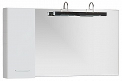 Aquanet Зеркало для ванной "Данте 110" (1 навесной шкафчик L) – фотография-1