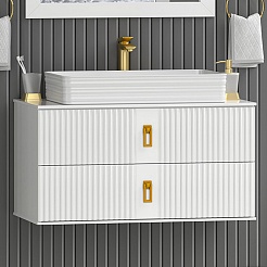 Brevita Тумба под раковину Sevilla 90 подвесная белая – фотография-2